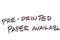 caricatures available on pre-printed paper
