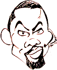 caricature of Chris Rock drawn by Patrick Trujillo in Atlanta